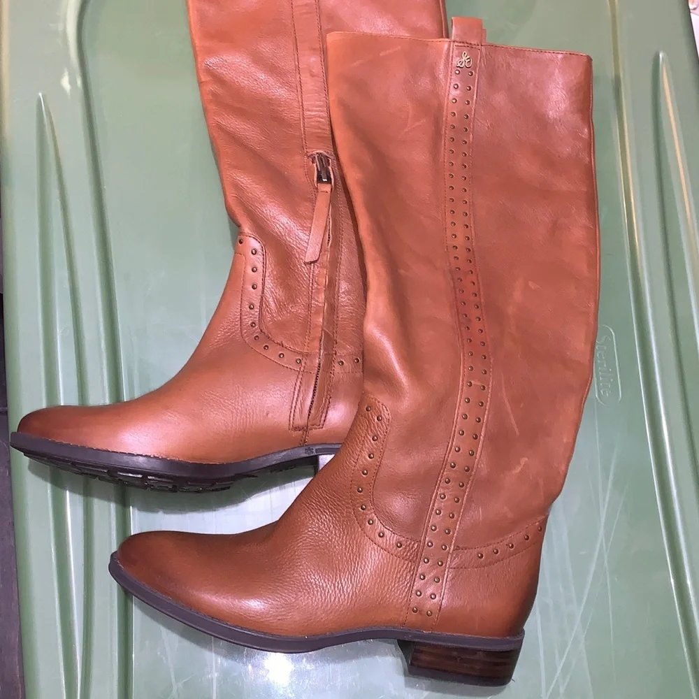 Sam Edelman Brown Heeled Knee High Boots 7.5 - Picture 7 of 12